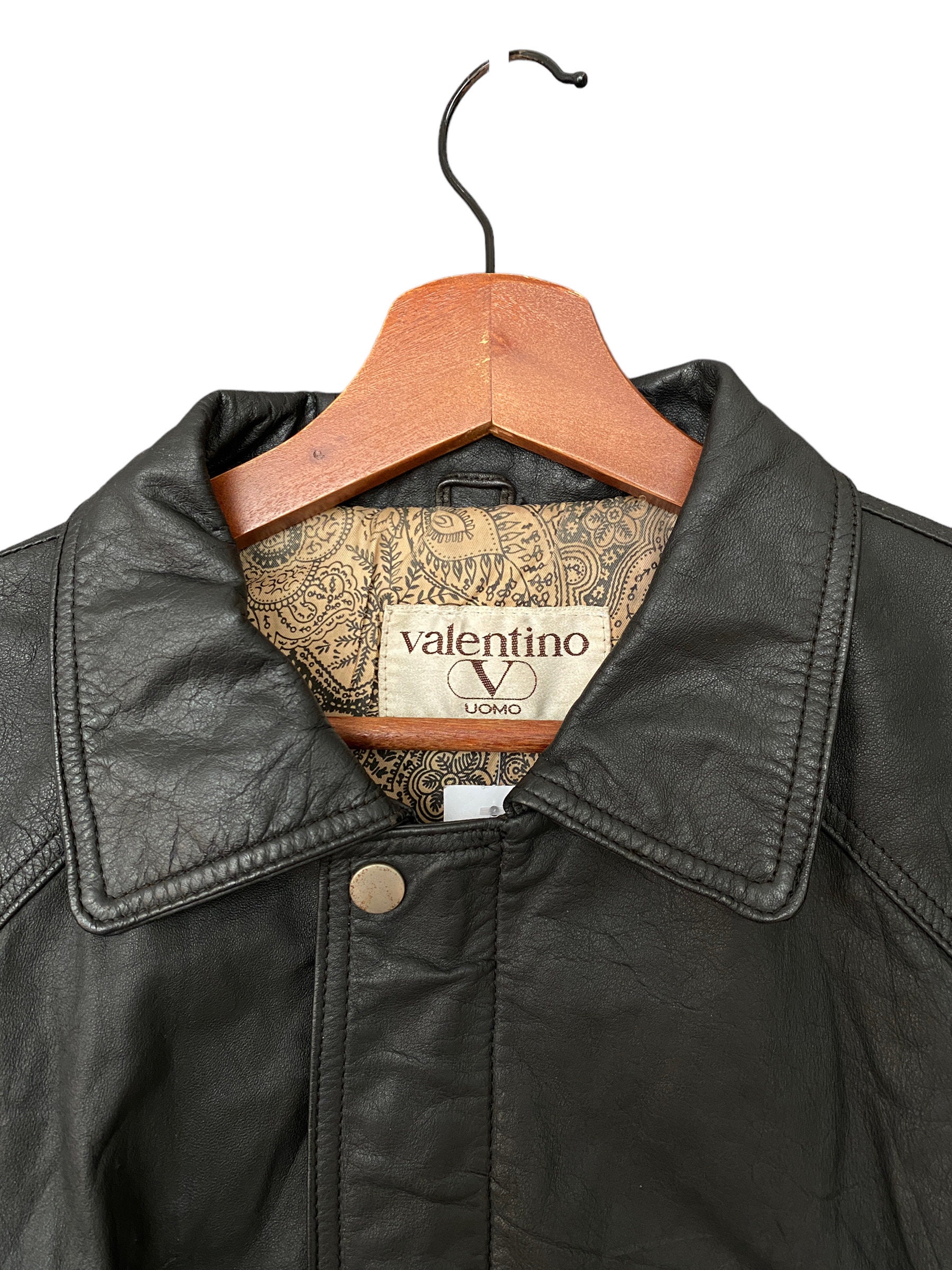 Rare Vintage Valentino Uomo Leather Jacket 1990s - Etsy Rare Vintage Valentino Uomo Leather Jacket 1990s - Etsy