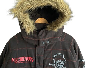 Rare Vintage Japanese Brand Mischievous Fur Puffer Jacket 2000s - Etsy
