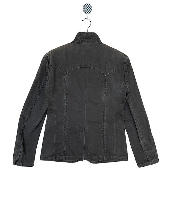 00s archive TORNADO MART leather jacket goatskin black W49cm