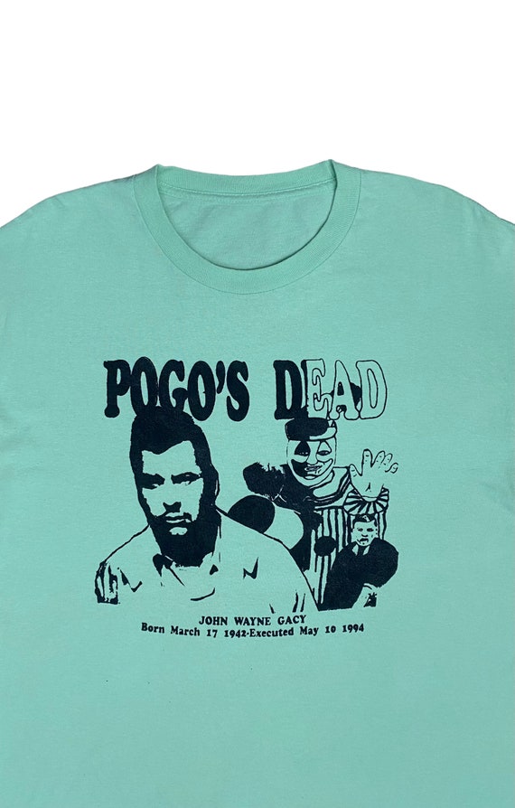 Rare Vintage Pogo's Dead John Wayne Gacy Clown T-… - image 4