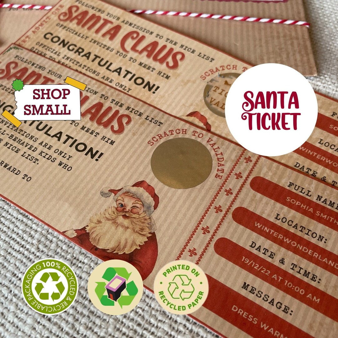 Authentic Santas Grotto Ticket Personalised Santa Visit - Etsy UK