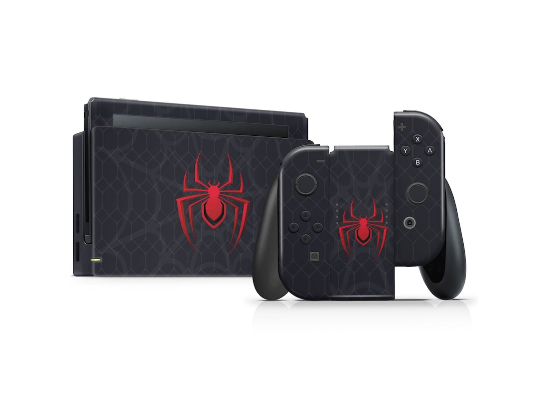 ニンテンドーSwitch　ジョイコン　スパイダーマン　カスタム Spider Morales – Switch Joy-Con – Custom Controller | Controller Chaos