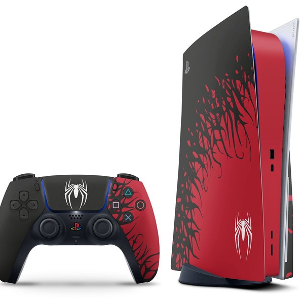 Skin PS5 ispirata a SpiderMan 2, custodia per console e controller PS5 Slim in edizione limitata di Spider-Man, copertina per PlayStation 5 Miles Morales in vinile 3M