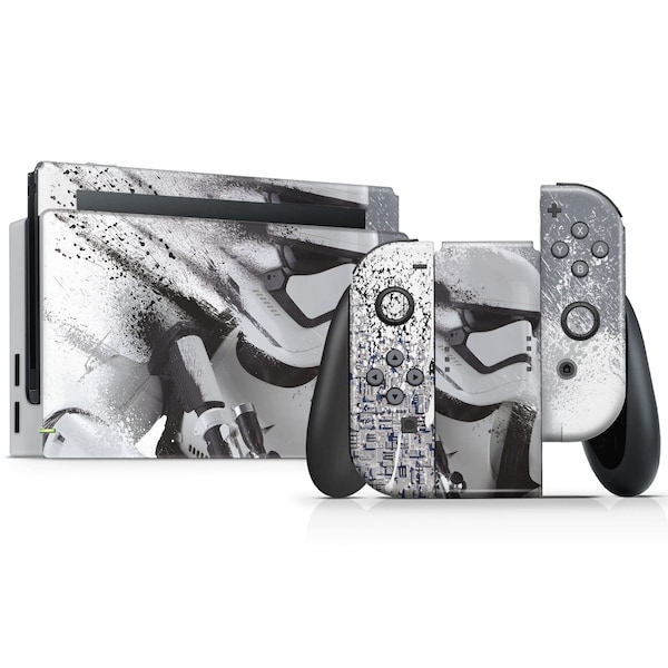 White Stormtrooper Nintendo Switch Skin, Star Wars Switch OLED Console Wrap, Switch Lite Console Vinyl Wrap, Nintendo Accessories 3M Vinyl