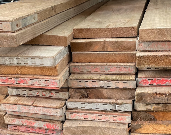 Unfinished Scaffold Boards Cut to Size Make Rustic Wooden Shelves or