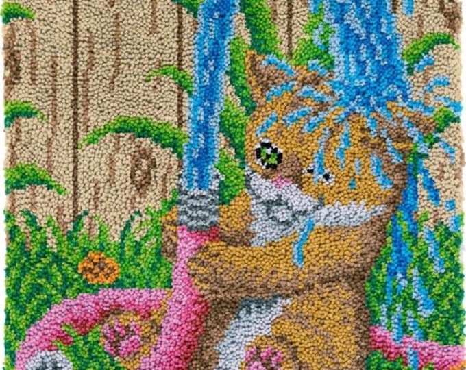 Rug Making Latch Hooking Kit | Naughty Cat