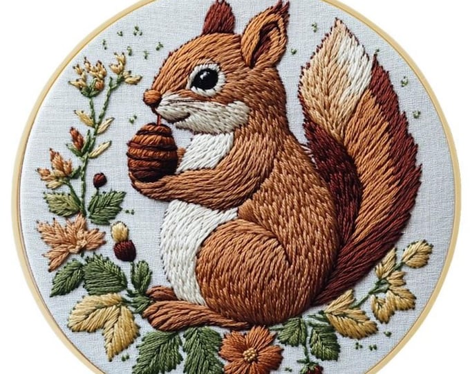 Cross Stitch Needlework Embroidery Kits | Squirrel (20cm)