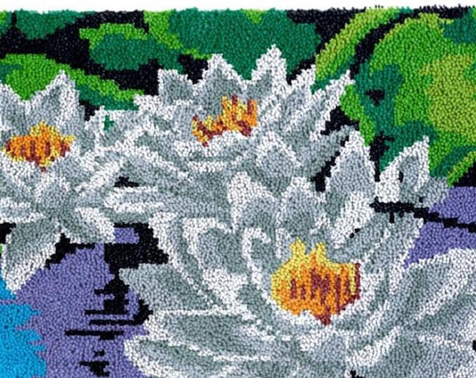 Rug Making Latch Hooking Kit | White Lotus