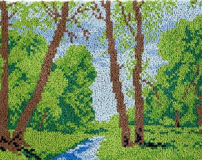 Rug Making Latch Hooking Kit | Quiet Woods