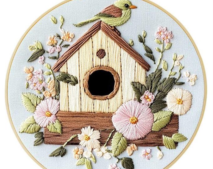 Cross Stitch Needlework Embroidery Kits | Birdhouse (20cm)