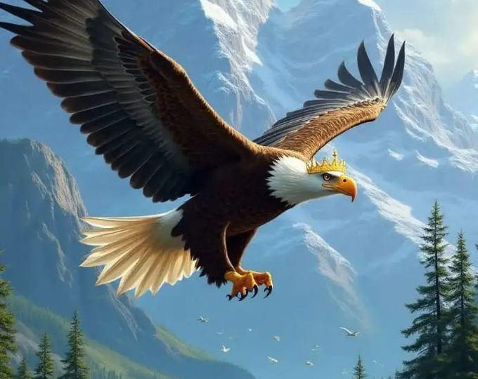 Cross Stitch Needlework Embroidery Kits | Eagle Soaring (printed canvas)