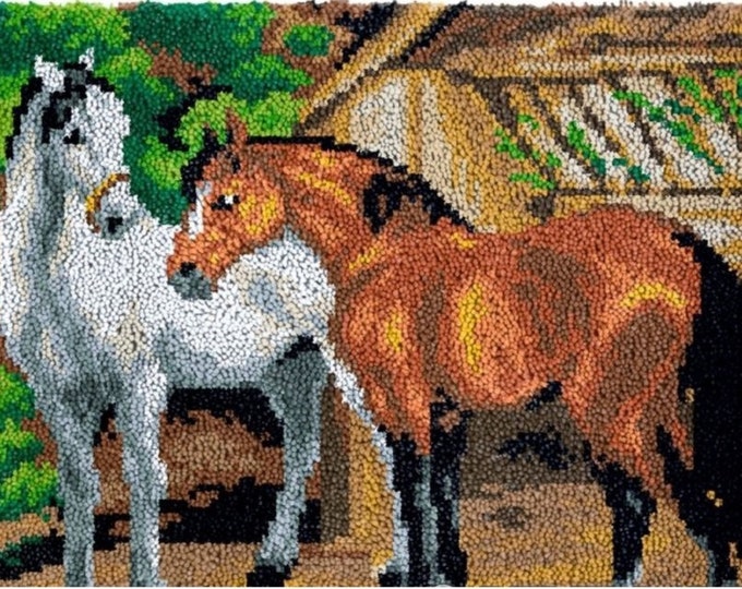 Rug Making Latch Hooking Kit | Two Horses
