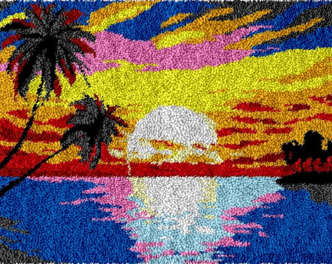 Rug Making Latch Hooking Kit | Sunset