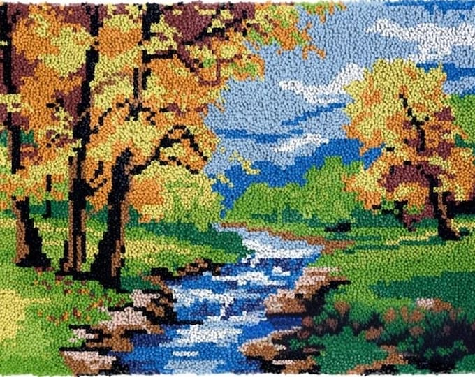 Rug Making Latch Hooking Kit | Autumn River