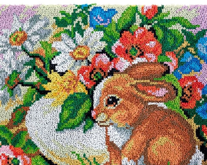 Rug Making Latch Hooking Kit | Rabbit Flowers