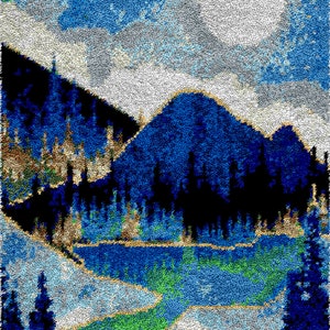 Rug Making Latch Hooking Kit | Mountains & Lakes