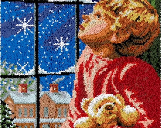 Rug Making Latch Hooking Kit | Waiting for Santa