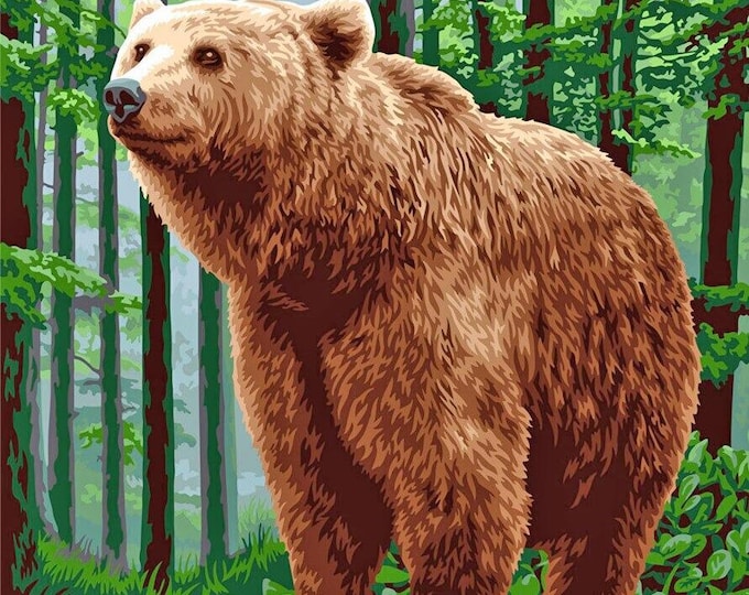 Diamond Painting Kit | Bear in Forest