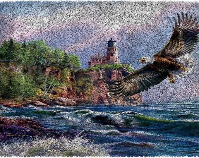 Rug Making Latch Hooking Kit | Eagle Lighthouse