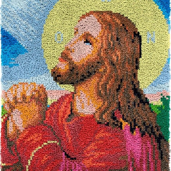 Latch Hook Kit Jesus Etsy