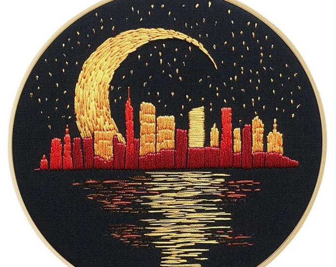 Cross Stitch Needlework Embroidery Kits | Night View (20cm)