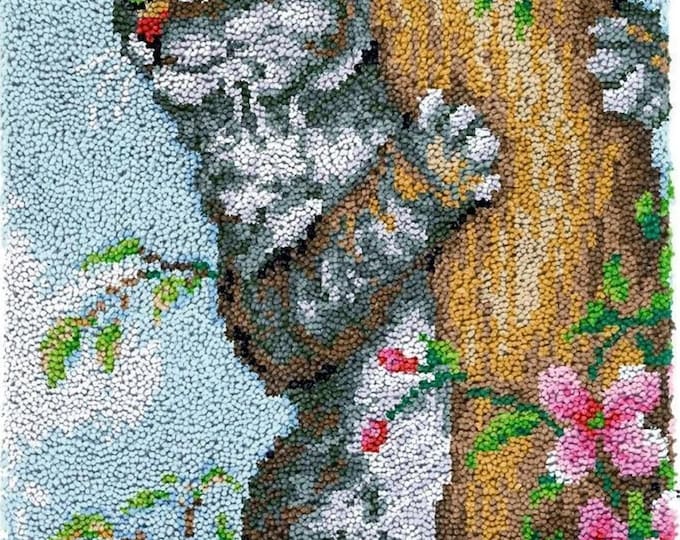 Rug Making Latch Hooking Kit | Cat in Tree