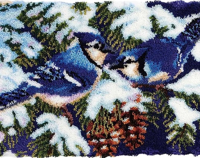 Rug Making Latch Hooking Kit | Bluebirds Winter