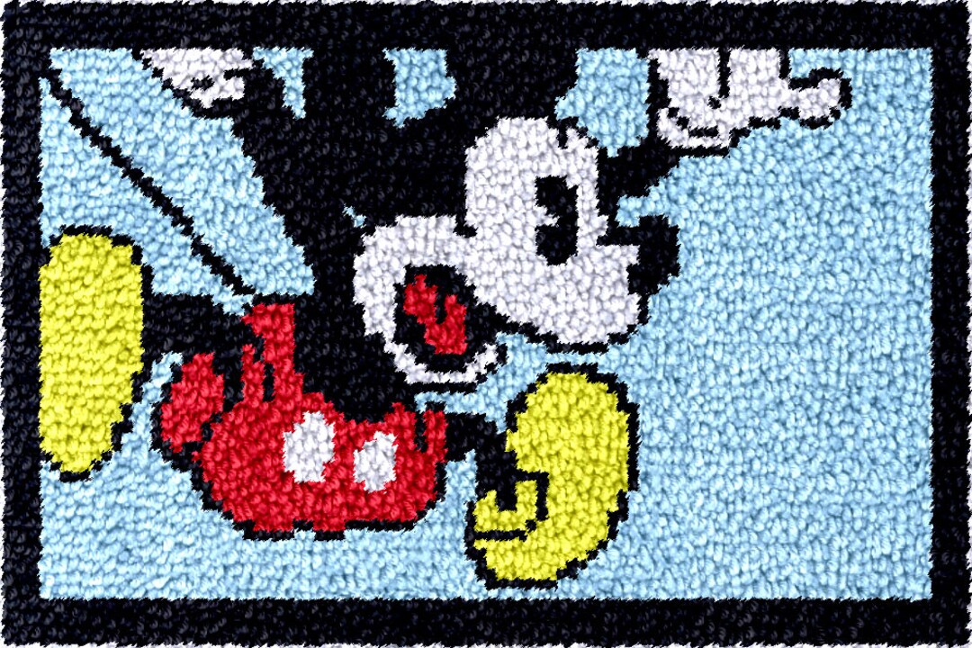 Rug Making Latch Hooking Kit | Cartoon Mouse - Etsy