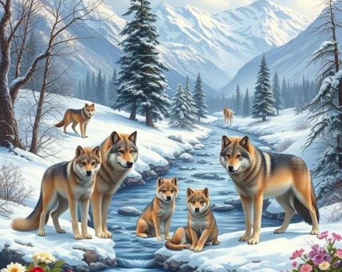 Diamond Painting Kit | Wolves