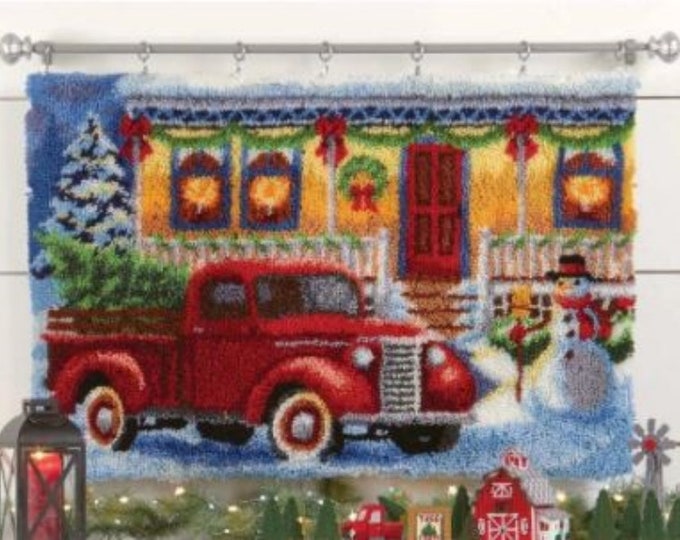 Rug Making Latch Hooking Kit | Vintage Chistmas