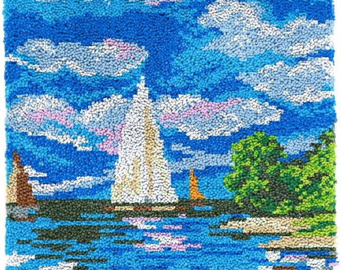 Rug Making Latch Hooking Kit | Coastal Scenery