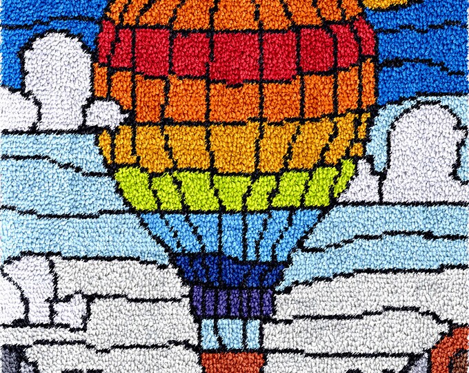 Rug Making Latch Hooking Kit | Hot Air Balloon