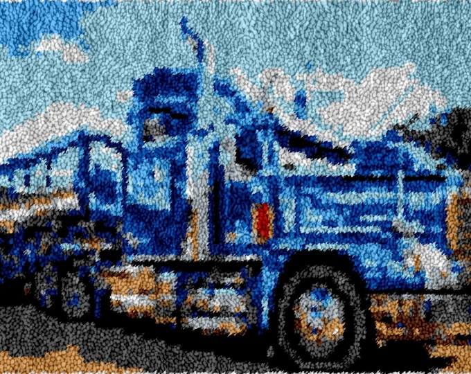 Rug Making Latch Hooking Kit | Blue Truck