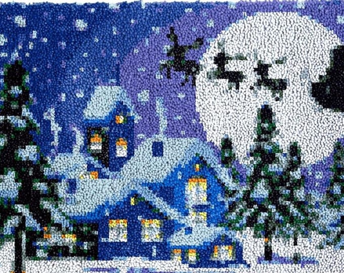 Rug Making Latch Hooking Kit | Christmas Eve