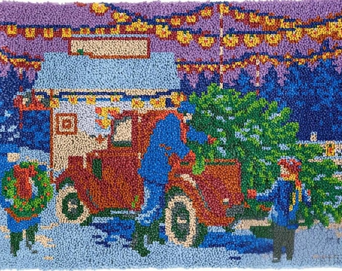 Rug Making Latch Hooking Kit | Christmas Eve Tree