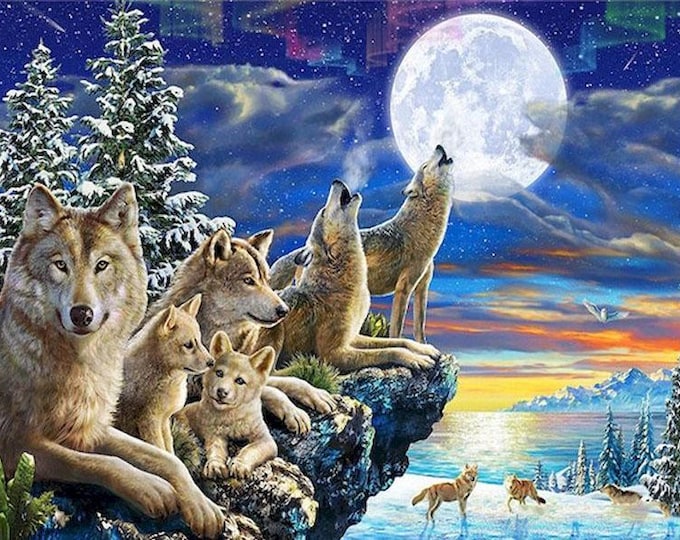 Diamond Painting Kit | Wolves Moon