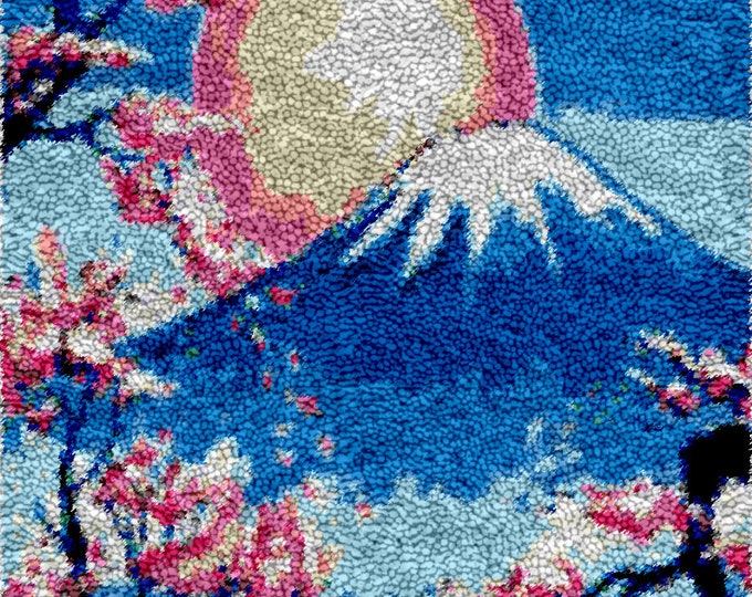 Rug Making Latch Hooking Kit | Mountain Sunrise