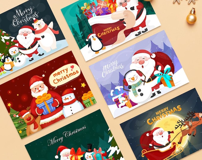 Paint by Number Christmas Cards