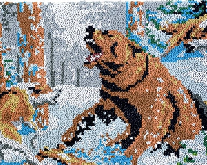 Rug Making Latch Hooking Kit | Forest Fighting