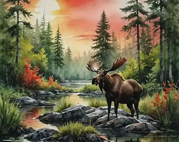 Cross Stitch Needlework Embroidery Kits | Mosses (printed canvas)