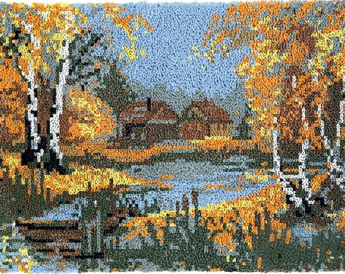 Rug Making Latch Hooking Kit | Autumn Lake