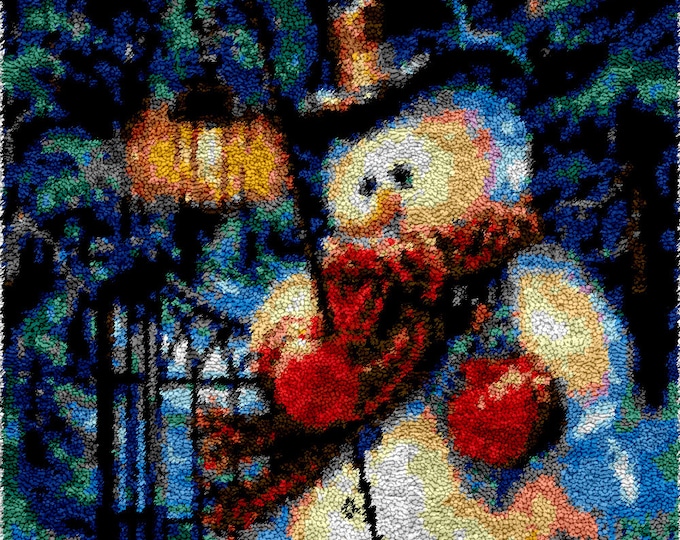 Rug Making Latch Hooking Kit | Snowman (52 x 38 cm)