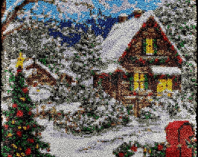 Rug Making Latch Hooking Kit (115 x 80 cm) | Christmas in Country