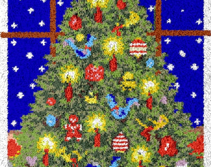 Rug Making Latch Hooking Kit | Christmas Tree