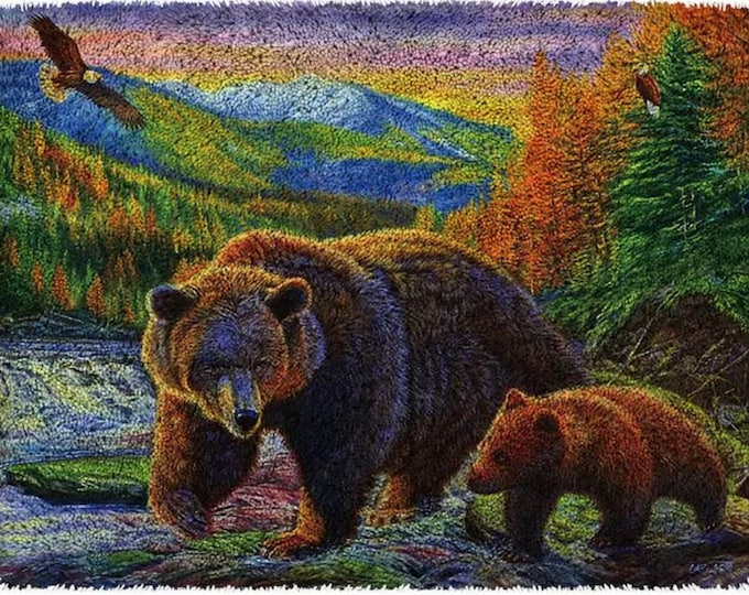 Rug Making Latch Hooking Kit | Bears Scenery