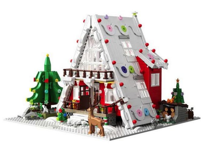 Unique No-Name Mini Micro Building Blocks | Artistic Chalet (with Lights)