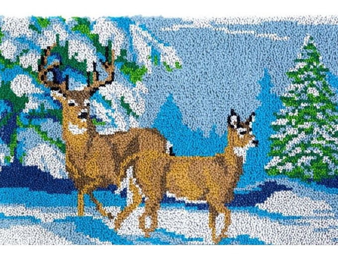 Rug Making Latch Hooking Kit | Mountain Deer