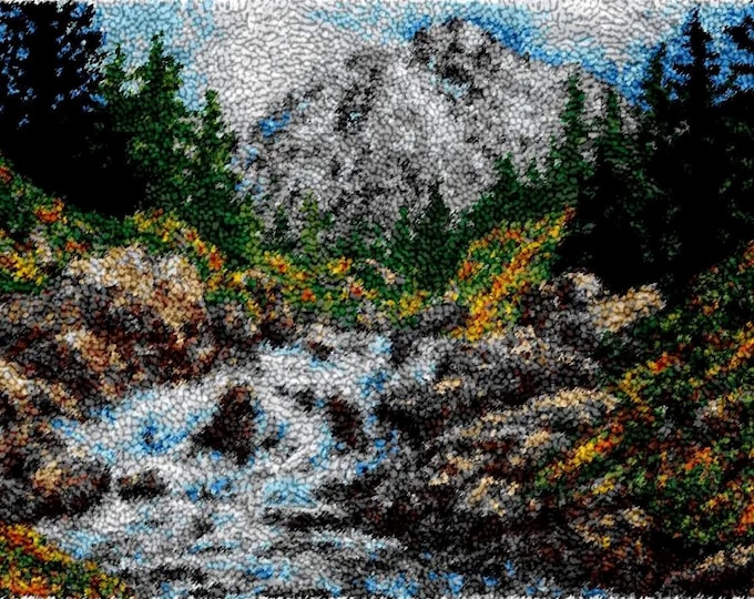 Rug Making Latch Hooking Kit | Mountain Stream