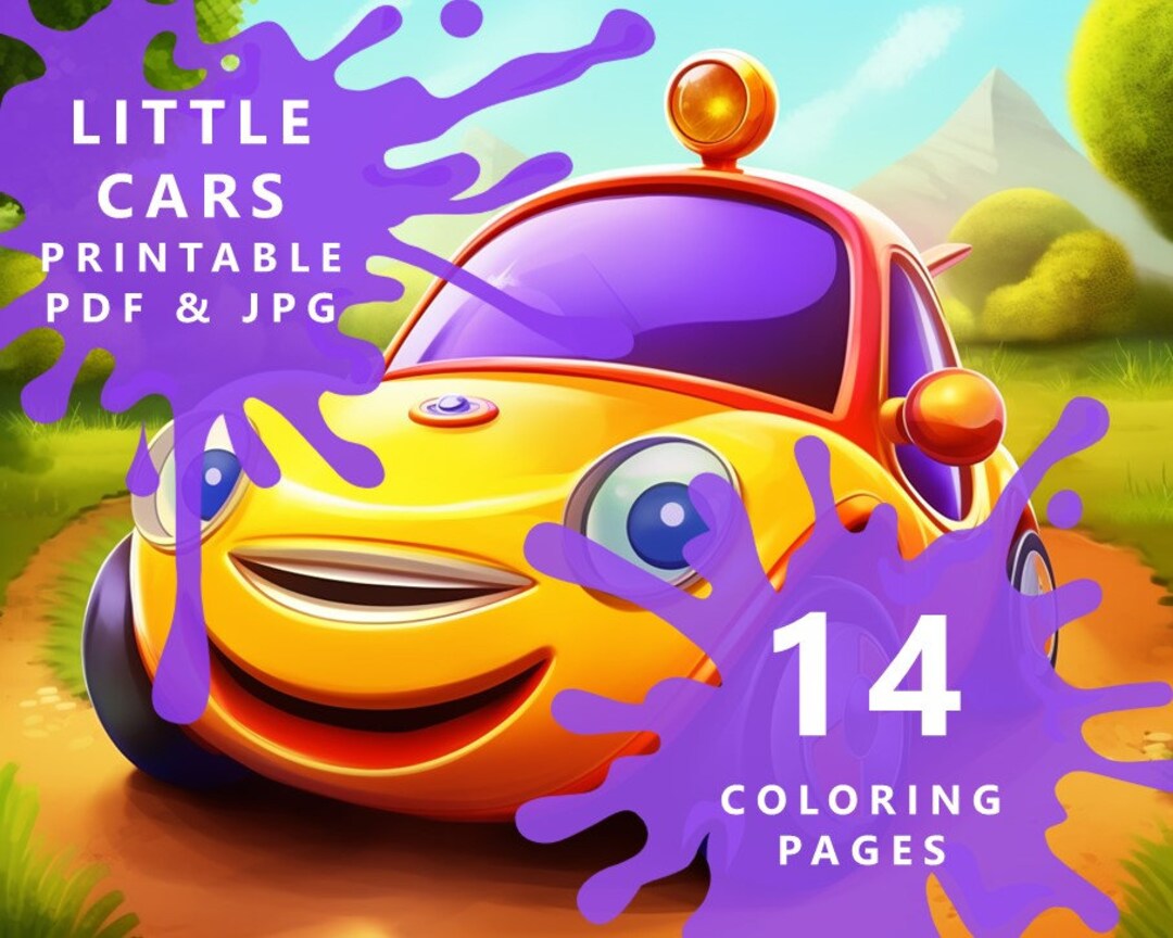 Car Coloring Pages Cars Printables Color Pages For Kids Etsy Car Coloring Pages Cars Printables Color Pages For Kids Etsy