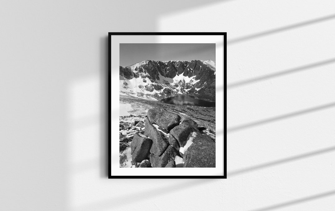 Black and White Mountain Landscape Giclée Print: 'lochnagar Rocks' Fine ...